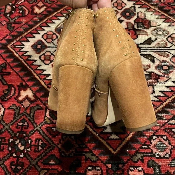 SAM EDELMAN CHANDLER STUDDED SUEDE ZIP CLOSURE ANKLE BOOT 8.5 - Picture 4 of 7